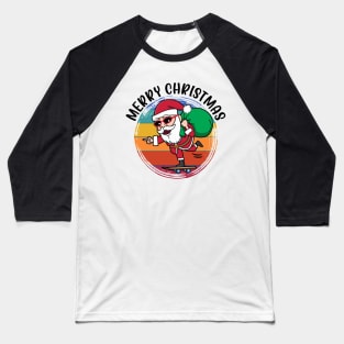 Santa Skateboarder Happy Christmas Merry Christmas Christmas Event Christmas Present Gift for Family for Dad for Mom for Friends for Kids Baseball T-Shirt